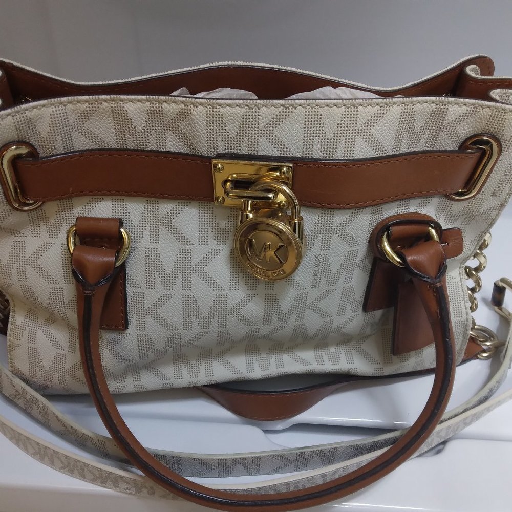Michael Kors Hamilton Tote Handbag w/ 2 belts!